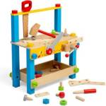 Bigjigs Toys - Дървен комплект инструменти - Моята първа работна маса (BJ491)