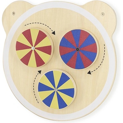 Въртящи се цветни колела - стенен дървен панел