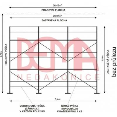 Comipont Kostka lešení 36,45 m²