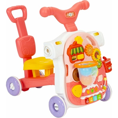 HUANGER Interaktivní chodítko a vzdělávací stůl 2 v 1 se zvuky červený – Zboží Dáma