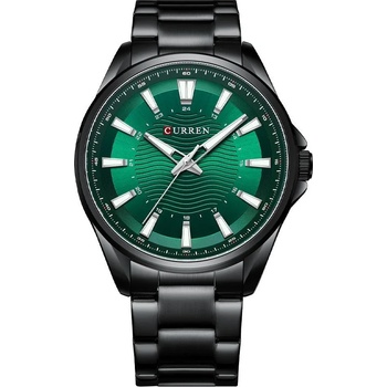 Curren Мъжки часовник Curren Caillerieе, Неръждаема стомана, Черен / Зелен (CURREN-8424-BLACK-GREEN)