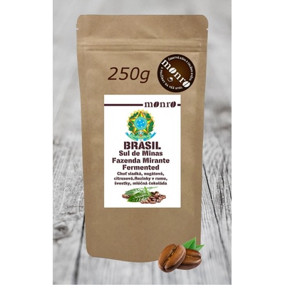 Monro Káva Brasil Fazenda Sul de Minas Mirante fermented 100% Arabika zrnková 250 g