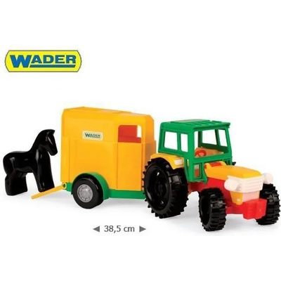 Wader Играчка трактор с ремарке и конче