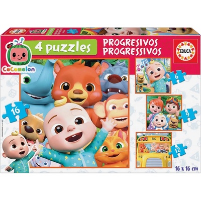 EDUCA CoComelon 4v1 6,9,12,16 dílků
