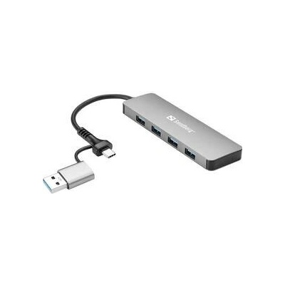 Sandberg USB-C/A to 4xUSB 3.0 Hub 136-63