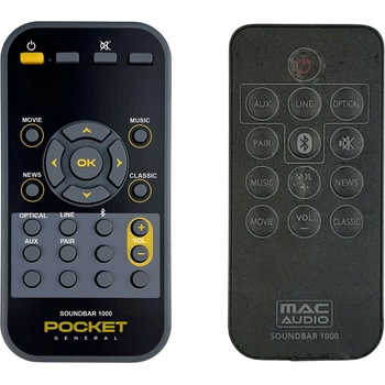 GENERAL MAC Audio Soundbar 1000 - дистанционно управление дубликат (Soundbar 1000)