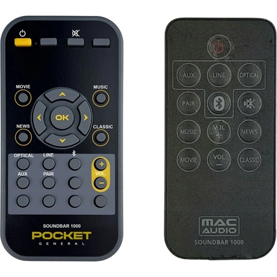 GENERAL MAC Audio Soundbar 1000 - дистанционно управление дубликат (Soundbar 1000)