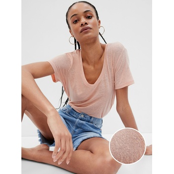 GAP Ленена тениска с къс ръкав GAP GAP | Rozov | ЖЕНИ | XS