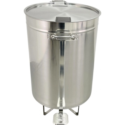 DASgastro DAS5903 Odpadkový koš z nerezové oceli s víkem a nožním pedálem Ø38 x 61 cm