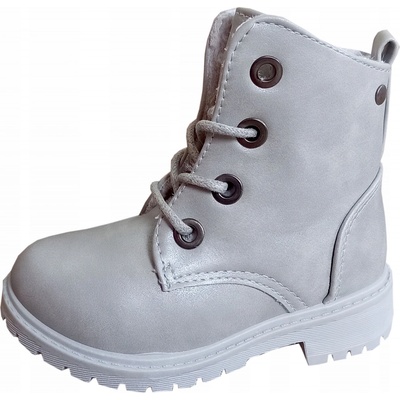 New Tlck dětské kozačky eko kůže stříbrná