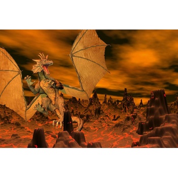 DIMEX ART s. r. o Флизелинов фототапет зелен дракон 375 x 250 см