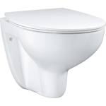 GROHE Bau Ceramic - Окачена тоалетна чиния със седалка Slim, SoftClose, Rimless, алпийско бяло 39899000 (39899000)