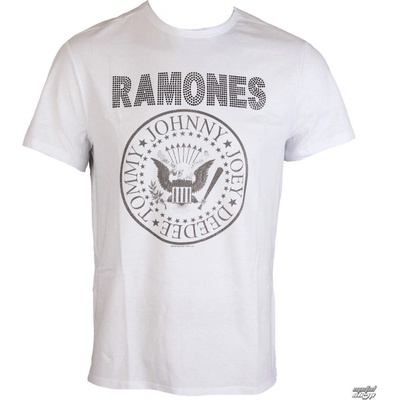 Amplified tričko metal Ramones Logo čierna biela