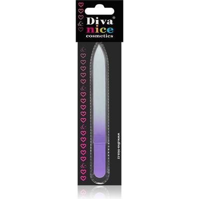 Diva & Nice Cosmetics Accessories File sklený pilník na nechty veľký Violet 1 ks
