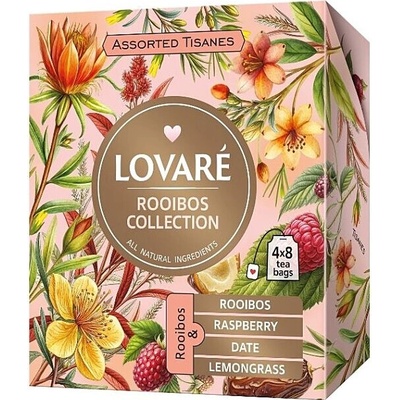LOVARÉ ROOIBOS COLLECTION kolekce čajů rooibos 4 x 8 ks