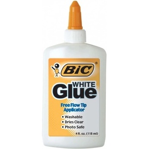 BIC Течно лепило Bic White Glue, бяло, с апликатор, 118мл. , бяло (OK8107)