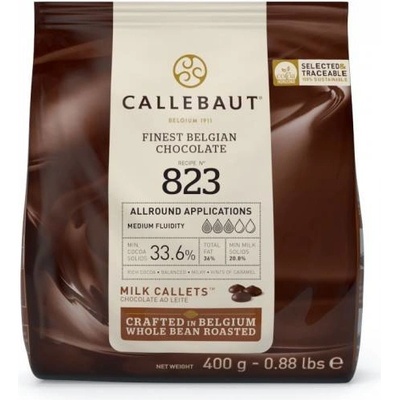 Callebaut 823 mléčná čokoláda 33,6% 400 g – Zboží Mobilmania