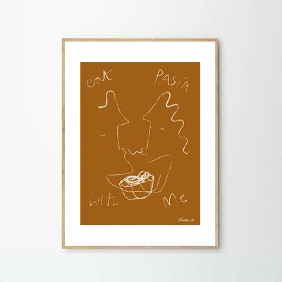 Moikka Plagát Eat Pasta by Ruby Hughes 50x70