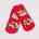 Сладки детски чорапки в червен цвят с пчеличка