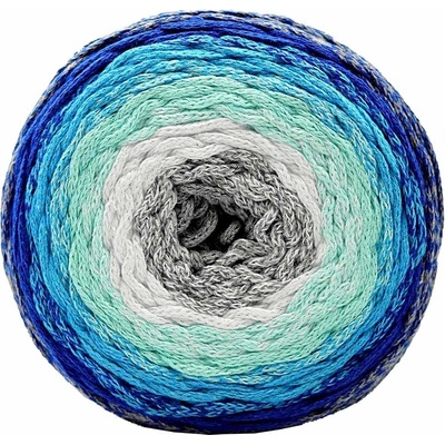 Chainy Cotton Cake ReTwisst 18 variace šedá, bílá, tyrkys, modrá