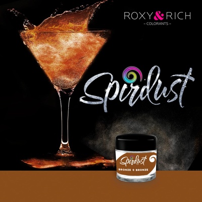 Roxy and Rich Metalická barva do nápojů Spirdust bronzová 1,5 g