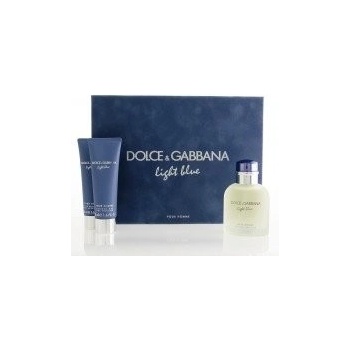 Dolce & Gabbana Light Blue Pour Homme EDT 125 ml + balzám po holení 75 ml + sprchový gel 50 ml dárková sada