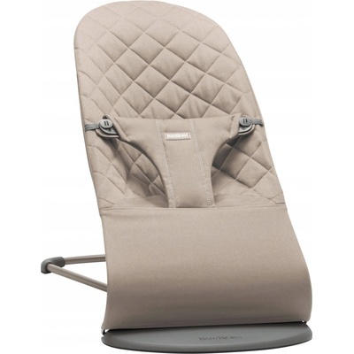 BabyBjörn Bliss Woven hnědé s hrazdičkou a odnímatelným potahem