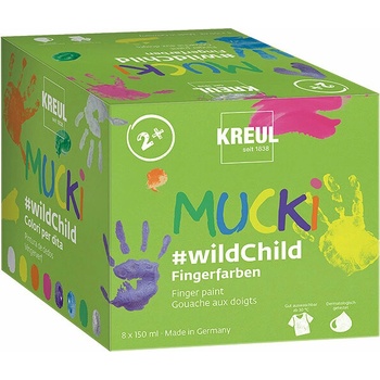 Kreul Prstové farby Mucki Wild Child set 8 x 150 ml