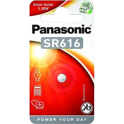 Panasonic Батерия за часовник panasonic sr616, сребърен оксид, 1бр. /опаковка sr-616el/1b (sr-616el/1b)
