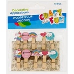 Craft with fun Wooden paper clips universe 10pcs
