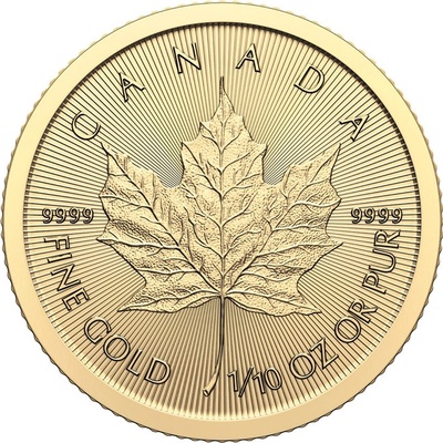 Royal Canadian Mint Zlatá mince Maple Leaf 2024 1/10 oz