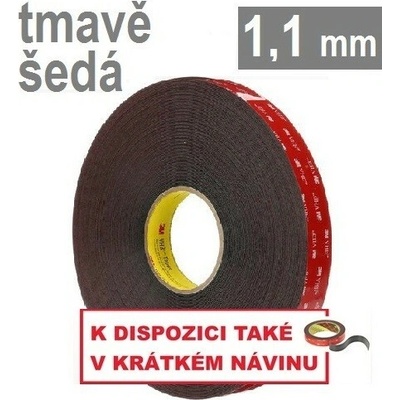3M VHB 4611 Obojstranne lepiaca páska 1,1 mm 9 mm x 3 m tmavosivá