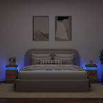 vidaXL Нощни шкафчета с LED 2 бр, 35x39x55 см, инженерно дърво (857657)
