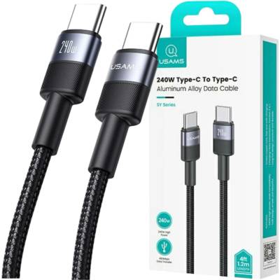 Usams 81029 USB-C / USB-C, 1,2m, černý
