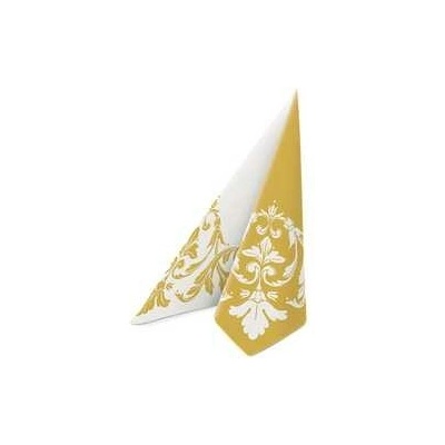 PAW AIRLAID Ubrousky Reverse Motif gold-white 50 ks 40x40cm