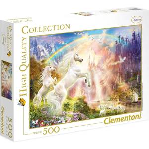 Clementoni Пъзел Clementoni от 500 части - Еднорози по залез, Ян Патрик Красни (35054)