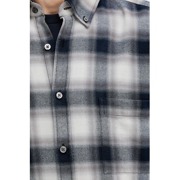 BOSS Orange Памучна риза BOSS Orange Rickert_M в сиво със стандартна кройка с яка с копче 50549430 (50549430)