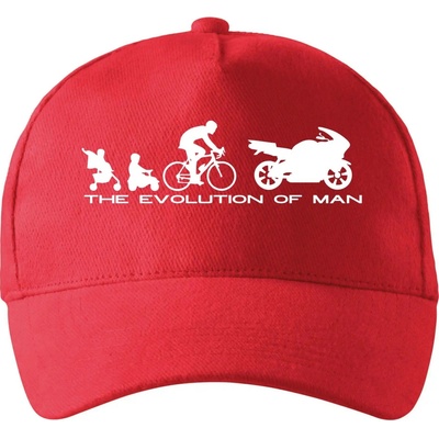 Evolution of man supersport se zahnutým kšiltem a látkovou sponou Červená