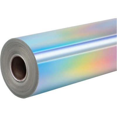 HTVRONT Holografická samolepiaca fólia, 30,5 cm × 90 cm (strieborná)