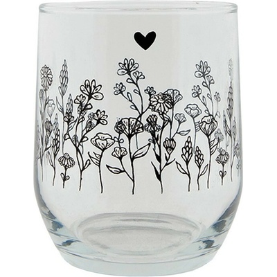 Clayre & Eef Pohárik na nápoj s kvetmi Flora And Fauna Ø 8*9 cm 300 ml