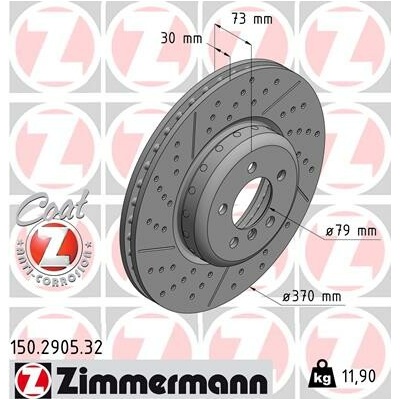 Brzdový kotúč ZIMMERMANN 150.2905.32 (150290532)