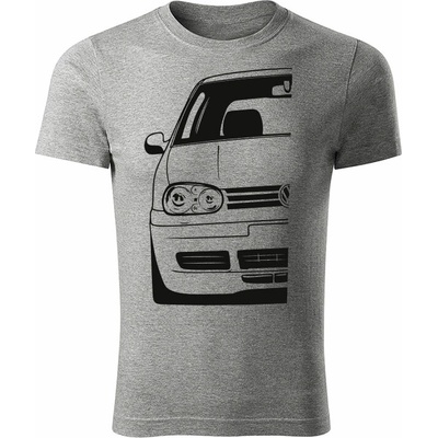 Tričko Volkswagen Golf Mk4 Half pánske tričko oranžová čierna