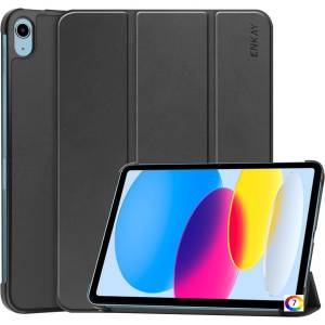 Apple ENKAY HAT PRINCE Удароустойчив калъф за Apple iPad (2025) / 10.9 (2022)- Протектор, Тристепенен стенд, PU Кожа + PC