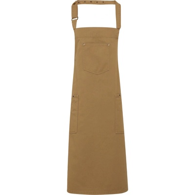 Premier Zástěra Chino PR 132 s laclem bavlněná COT39013255599-khaki Khaki