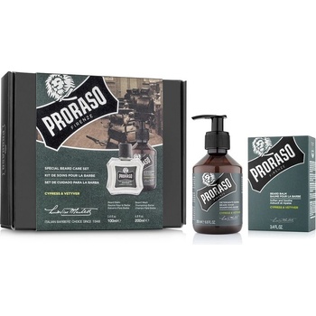 Proraso Cypress & Vetyver šampon na vousy 200 ml + balzám na vousy 100 ml dárková sada