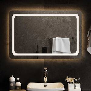 vidaXL LED огледало за баня, 90x60 см (151790)