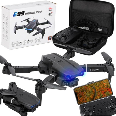 KIK Dron RC E99 Pro duálna kamera 720p, grafitové puzdro, RTF, skladací
