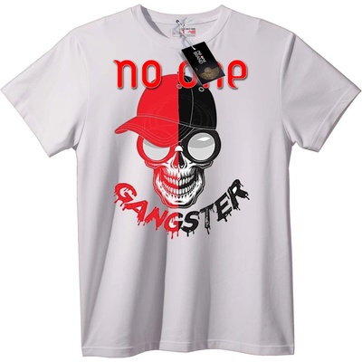 NOONEBRAND Тениска Никой Гангстерски Череп - 6XL, White