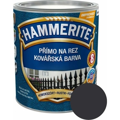 Hammerite Priamo na hrdzu kováčska farba 0,75 l tmavo sivá