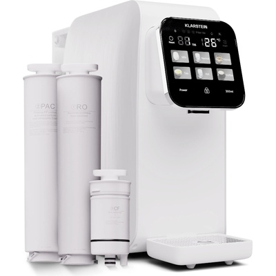 Klarstein AquaLine 3L, пречиствател на водата, 5-степенна филтрация, обем 3 л, 6 температури на водата, бял (WFT2-AquaLine3LWhite) (WFT2-AquaLine3LWhite)
